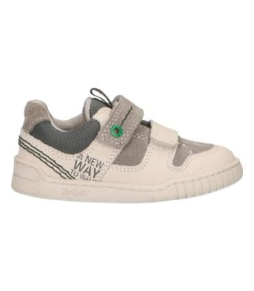 Kickers Chaussures de Sport pour Garçon et Fille 694150-10 WAHOU 33 Blanc Gris Taille 21