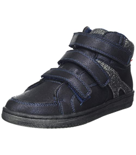 Lohan, Sneakers Hautes Fille, Marine Argent Brillant, 26
