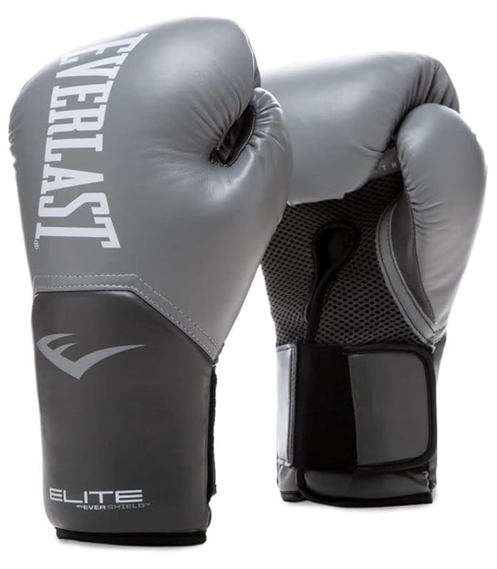 Everlast Gants de Boxe Pro Style Elite Glove - Unisexe - pour Adulte - Gris - 12 oz