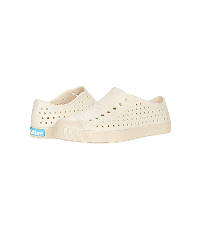 Native Shoes Kids Unisex Jefferson Bloom (Little Kid/Big Kid) Bone White/Soy Beige/Shell Speckles 2 Little Kid M