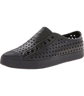 Native Unisex Jefferson Fashion Sneaker, Jiffy Black/Jiffy Black,5 US Men/7 US Women