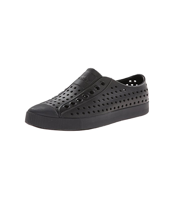 Native Unisex Jefferson Fashion Sneaker, Jiffy Black/Jiffy Black,5 US Men/7 US Women