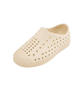 Native Shoes Kids Unisex Jefferson Bloom (Little Kid/Big Kid) Bone White/Soy Beige/Shell Speckles 4 Big Kid M