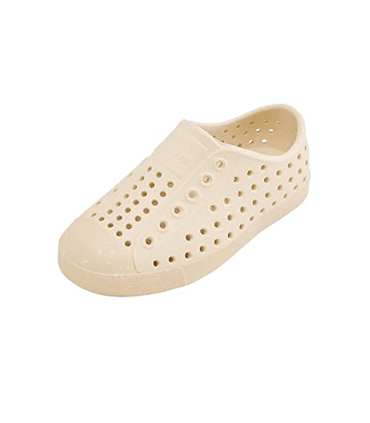Native Shoes Kids Unisex Jefferson Bloom (Little Kid/Big Kid) Bone White/Soy Beige/Shell Speckles 4 Big Kid M