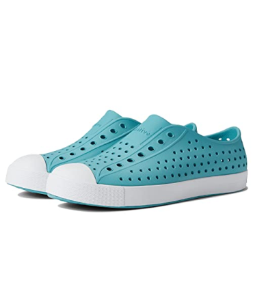 Native Shoes Kids Unisex Jefferson Slip-on Sneakers (Little Kid/Big Kid) Berta Blue/Shell White 13 Little Kid M