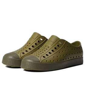 Native Shoes Kids Unisex Jefferson Bloom (Little Kid/Big Kid) Rookie Green/Tuff Green/Jiffy Speckles 12 Little Kid M