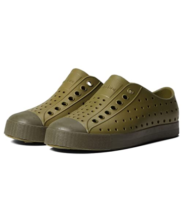 Native Shoes Kids Unisex Jefferson Bloom (Little Kid/Big Kid) Rookie Green/Tuff Green/Jiffy Speckles 12 Little Kid M