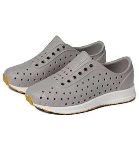 Native Shoes Baskets unisexes Robbie pour enfant, Gris pigeon/blanc coquille/purée en caoutchouc moucheté, 8 Toddler