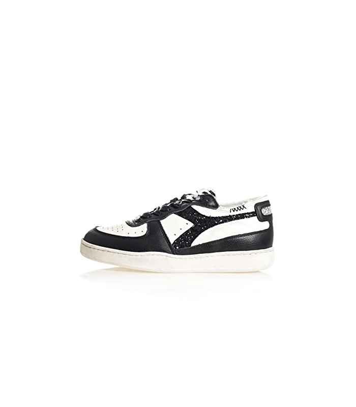 Sneakers Donna Diadora Mi Basket Row Cut Jungle Bianco/Nero 201.177826.c0351