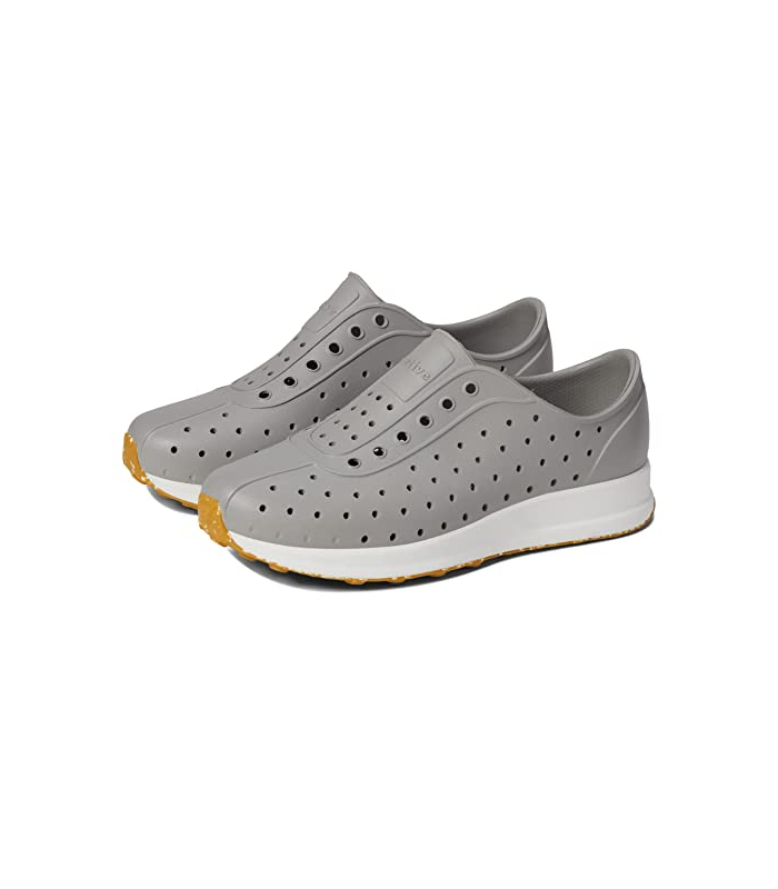 Native Shoes Baskets unisexes Robbie pour enfant, Gris pigeon/blanc coquille/purée en caoutchouc moucheté, 2 Little Kid