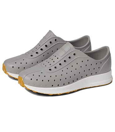 Native Shoes Baskets unisexes Robbie pour enfant, Gris pigeon/blanc coquille/purée en caoutchouc moucheté, 2 Little Kid