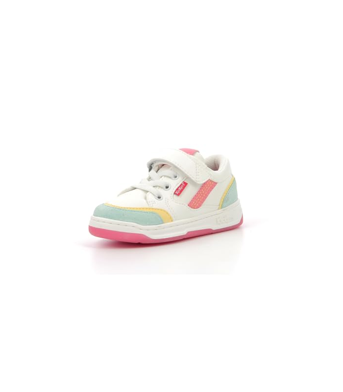 Kouic, Sneakers Basses Fille, Blanc Bleu Clair