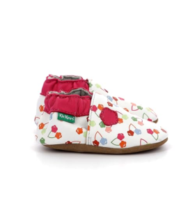 Kickbaby, Chaussons Fille, Blanc Cerise, 27
