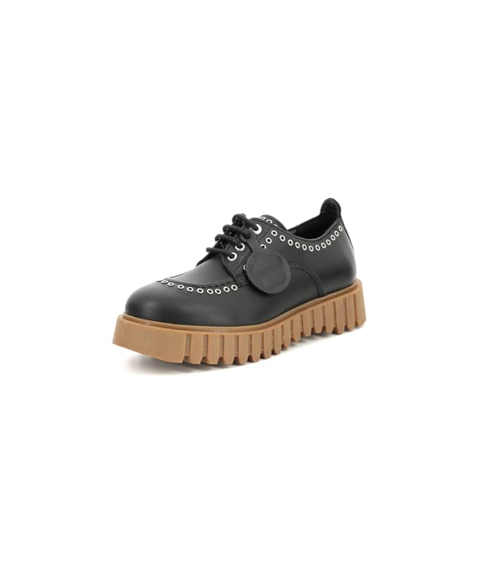 Kickers Famous, Derbies Femme, Noir, 38