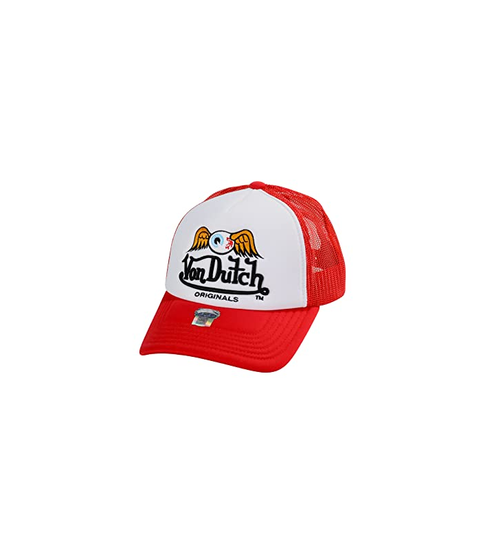 Von Dutch Casquette trucker Baker Blanc/Rouge, Blanc., taille unique