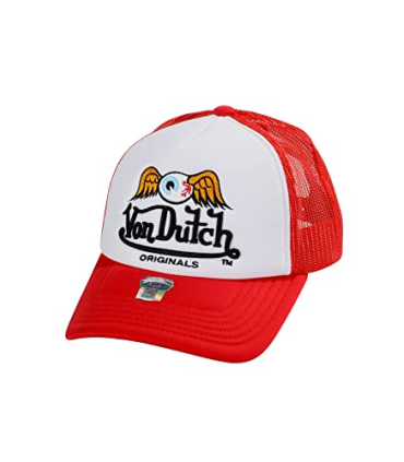 Von Dutch Casquette trucker Baker Blanc/Rouge, Blanc., taille unique