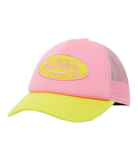 Von Dutch Casquette de camionneur Tampa rose/jaune, Rose/jaune, taille unique