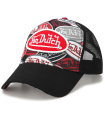 Von Dutch Monogram Casquette de camionneur rétro pour homme et femme – Panneau réglable à clipser, arrière en maille, visière in