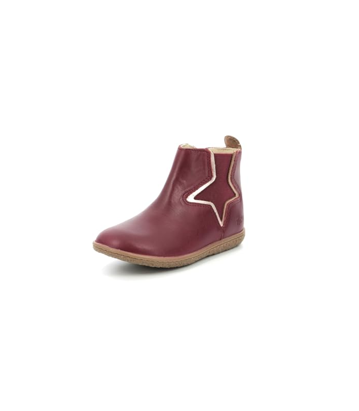 Kickers Vermillon, Boots Fille, Bordeaux, 24