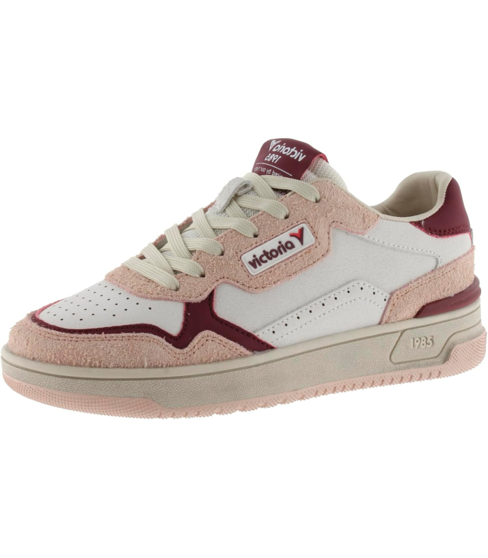 Victoria 1985 Basket Basse Unisexe C80 Cuir & Pièces Colorées & en Croûte De Cuir & Logo Rétro 8800120 pour Adulte