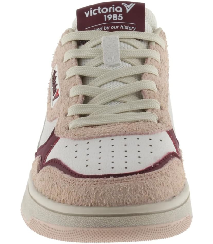 Victoria 1985 Basket Basse Unisexe C80 Cuir & Pièces Colorées & en Croûte De Cuir & Logo Rétro 8800120 pour Adulte
