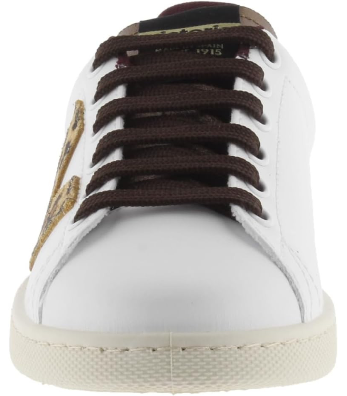 Victoria Basket Basse Tenis Effet Cuir & Logo Imprimé Animal & Pièces en Contraste 1125316 pour Femme