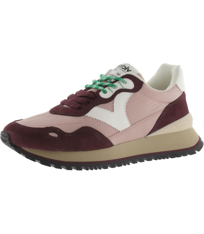 Victoria Basket Basse Viento Nylon & Pièces Colorées & en Croûte De Cuir & Semelle Crantée 1157114 pour Femme