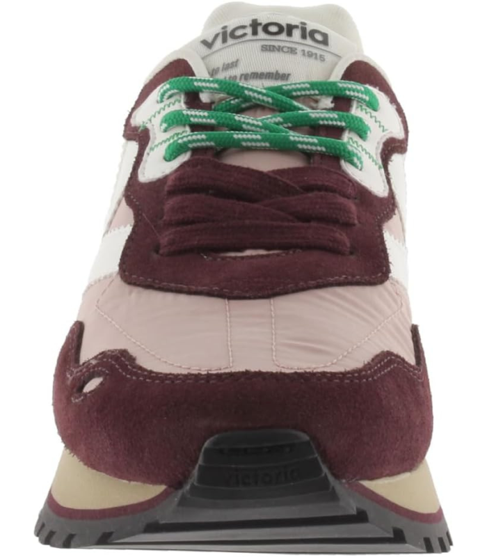 Victoria Basket Basse Viento Nylon & Pièces Colorées & en Croûte De Cuir & Semelle Crantée 1157114 pour Femme