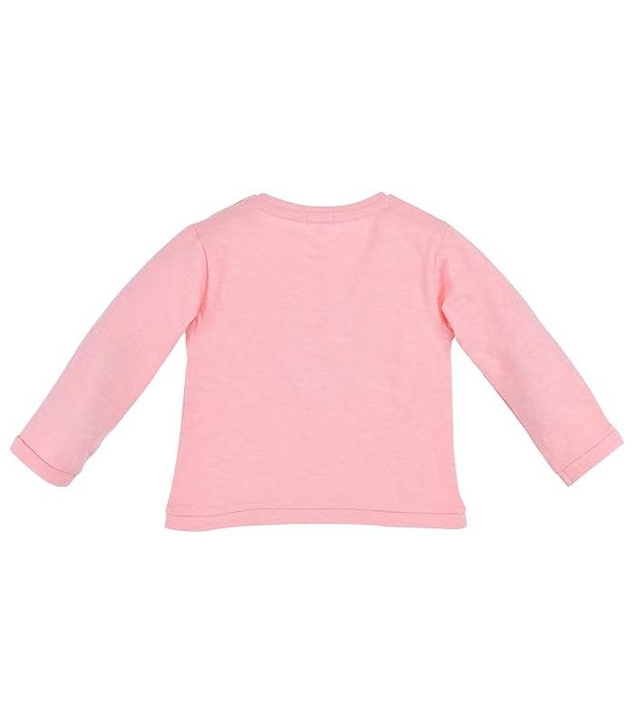 Bondi T-Shirt Bébé à Manches Longues, Rose Pâle avec Motif Ours Mignon, Coton, 68 (3-6 Mois)