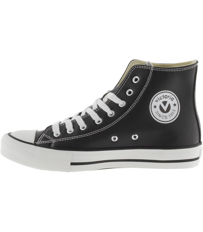 Victoria Bottine Tribu Effet Cuir & Lacets Blancs 1065175 pour Femme