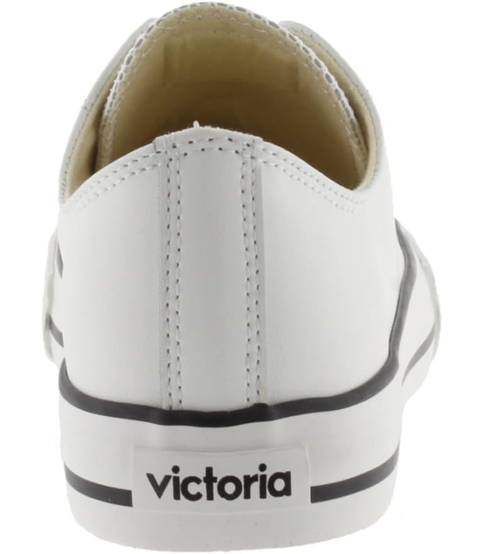 Victoria Basket Basse Tribu Effet Cuir & Lacets Blancs 1065184 pour Femme