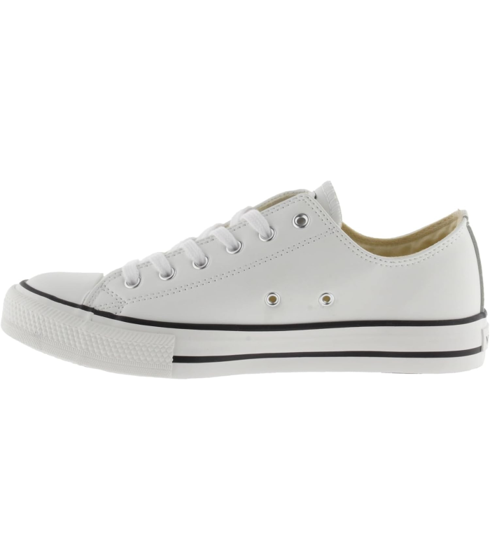 Victoria Basket Basse Tribu Effet Cuir & Lacets Blancs 1065184 pour Femme