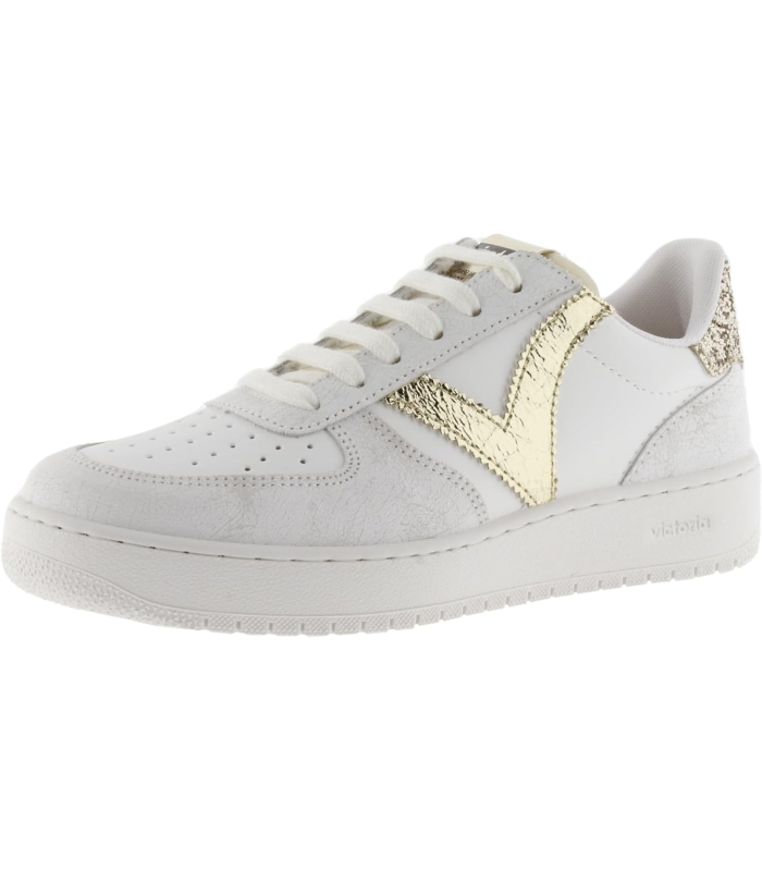 Victoria Basket Basse Madrid Effet Cuir & Pièces Métallisées & Effet Craquelé 1258233 pour Femme