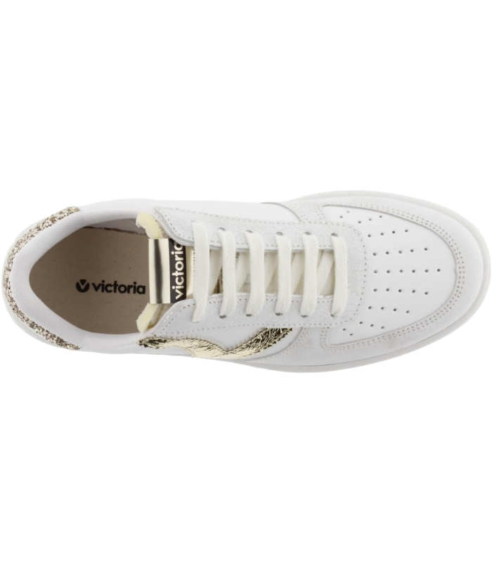Victoria Basket Basse Madrid Effet Cuir & Pièces Métallisées & Effet Craquelé 1258233 pour Femme