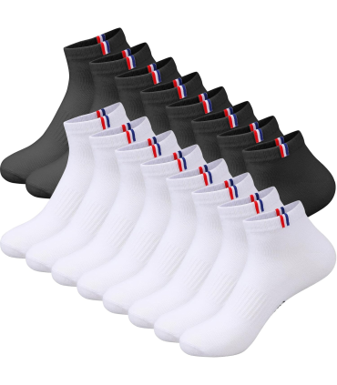 Knyll 8 Paires Chaussettes Sport Homme Femme 38-42 Chaussettes Basses