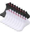 VEGCOO 8 Paires Chaussettes Sport Homme Femme 38-42, Chaussettes Basses Respirantes Absorbant la Transpiration