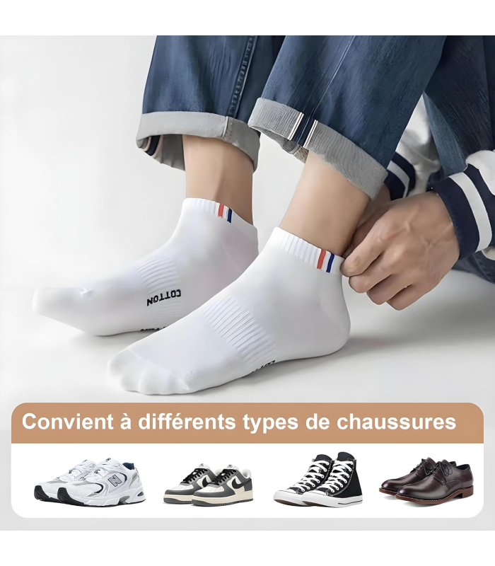Knyll 8 Paires Chaussettes Sport Homme Femme 38-42 Chaussettes Basses