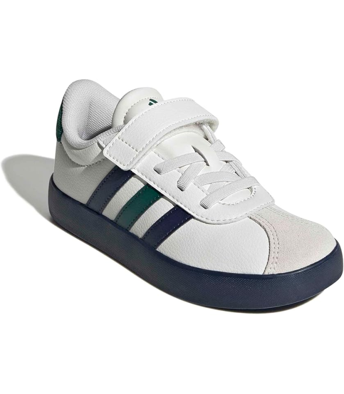 adidas Mixte Enfant VL Court 3.0 Hook and Loop Kids Shoes, Core Black/Screaming Green/Carbon, 32 EU