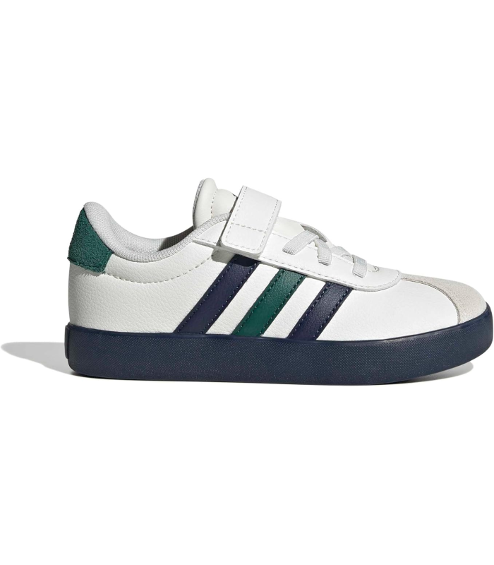 adidas Mixte Enfant VL Court 3.0 Hook and Loop Kids Shoes, Core Black/Screaming Green/Carbon, 32 EU