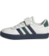 adidas Mixte Enfant VL Court 3.0 Hook and Loop Kids Shoes, Core Black/Screaming Green/Carbon, 32 EU