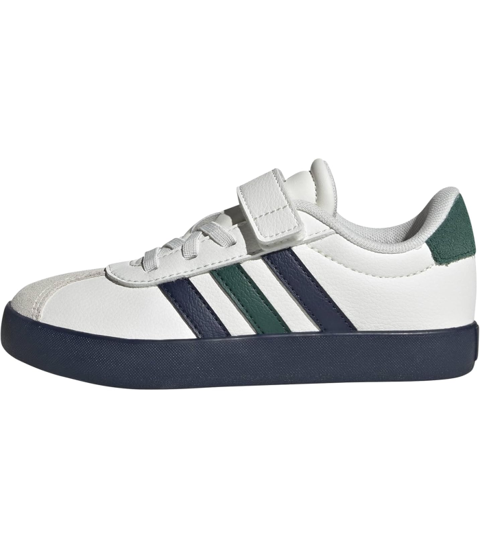 adidas Mixte Enfant VL Court 3.0 Hook and Loop Kids Shoes, Core Black/Screaming Green/Carbon, 32 EU