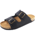 Casual Sandales en cuir nubuck pour homme - Mules en cuir véritable avec semelle en liège - Fabriquées en Espagne
