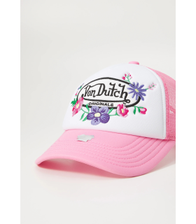 Von Dutch Casquette de camionneur Tampa rose/jaune, Rose/jaune, taille unique