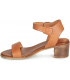 Kickers Volou camel, Sandales Bout Ouvert Femme