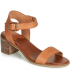 Kickers Volou camel, Sandales Bout Ouvert Femme